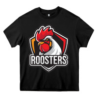 Black rooster art Heavy Core Tee - ArtChic