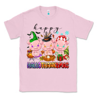 Bubblegum Pink happy hallothanksmas pigs Classic Tee - texasbilliewilder