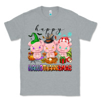 Heather Grey happy hallothanksmas pigs Classic Tee - texasbilliewilder
