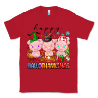 Red happy hallothanksmas pigs Classic Tee - texasbilliewilder