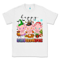 White happy hallothanksmas pigs Classic Tee - texasbilliewilder
