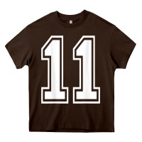 Chocolate Brown number 11 shirt sports player number back of shirt Heavy Core Tee - ArtChic