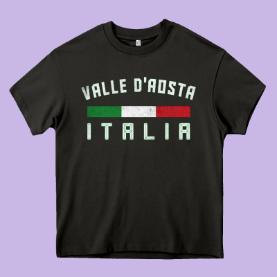 Valle D'aosta Italia Italy Region Typography Design Heavy Core Tee Designed By Artchic