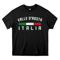 Black valle d'aosta italia italy region typography design Heavy Core Tee - ArtChic