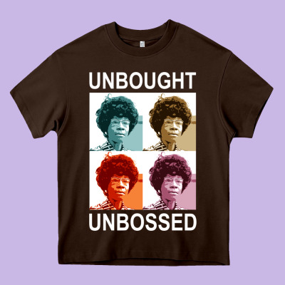 Unbought Unbossed Shirley Chisholm Retro Vintage Gift Long Sleeve T Sh Heavy Core Tee Designed By Artchic