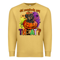 Antique Gold did somebody say treat Premium Sweatshirt - BarkalooDesign
