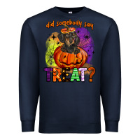 Navy did somebody say treat Premium Sweatshirt - BarkalooDesign
