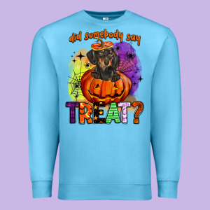 Did Somebody Say Treat Premium Sweatshirt Designed By Barkaloodesign