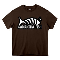 Chocolate Brown SAMANTHA FISH MUSIC ARTWORK Essential Heavy Core Tee - ArtChic