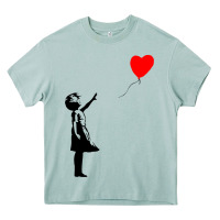 Arona banksy girl with balloon Heavy Core Tee - ArtChic