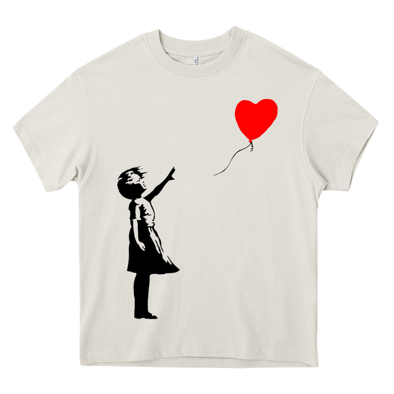 Banksy Girl With Balloon Heavy Core Tee by ArtChic | Teevron