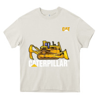 Cream bulldozercat 1 Heavy Core Tee - ArtChic