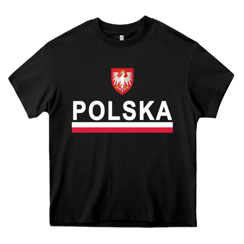 Sporty Polska Flag And Emblem Polish Coat Of Arms Pullover Hoodie Heavy Core Tee by ArtChic | Teevron