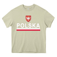 Mossy Sporty Polska Flag And Emblem Polish Coat Of Arms Pullover Hoodie Heavy Core Tee - ArtChic
