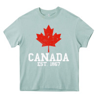 Arona vintage canada est.1867 maple leaf canadian flag r Heavy Core Tee - ArtChic