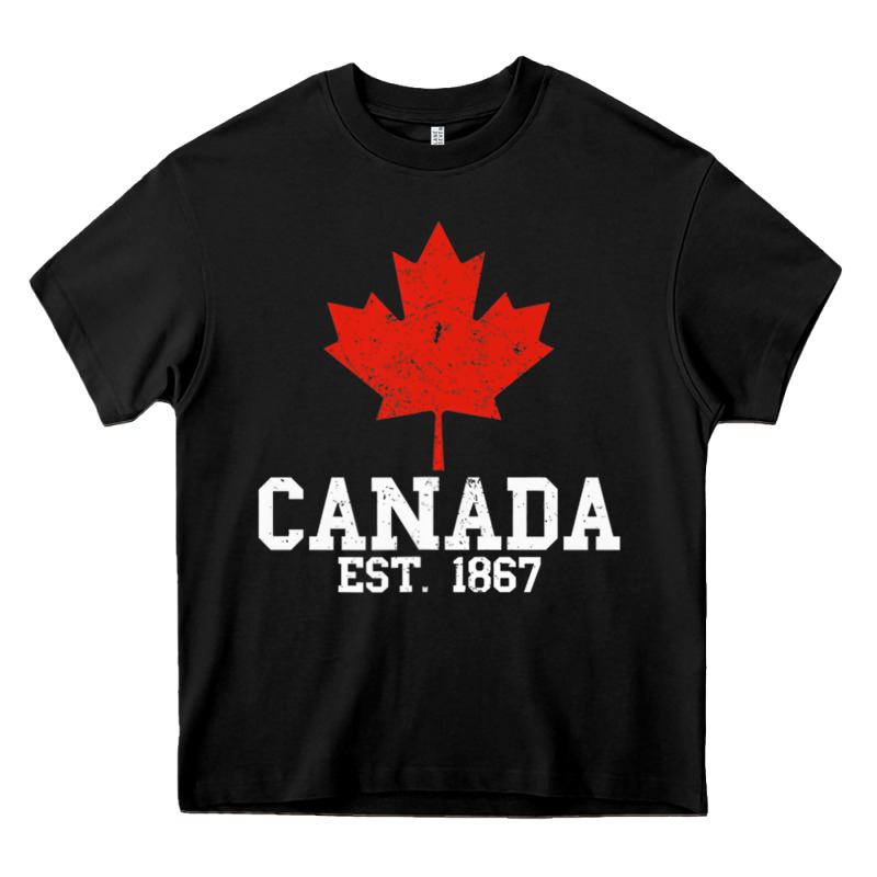 Vintage Canada Est.1867 Maple Leaf Canadian Flag R Heavy Core Tee by ArtChic | Teevron