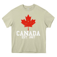 Mossy vintage canada est.1867 maple leaf canadian flag r Heavy Core Tee - ArtChic
