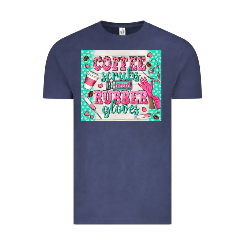 Coffee Scrubs And Rubber Gloves Vintage Tee by TumblerDesignByShophia | Teevron