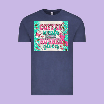 Coffee Scrubs And Rubber Gloves Vintage Tee Designed By Tumblerdesignbyshophia