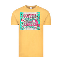 Vintage Mustard coffee scrubs and rubber gloves Vintage Tee - TumblerDesignByShophia