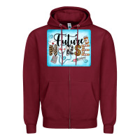 Burgundy Western Future Nurse Zipper Hoodie - LillyAllenDesigns