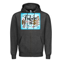 Charcoal Heather Western Future Nurse Zipper Hoodie - LillyAllenDesigns