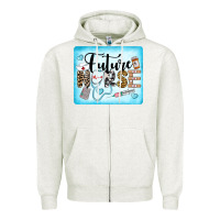 Oatmeal Heather Western Future Nurse Zipper Hoodie - LillyAllenDesigns