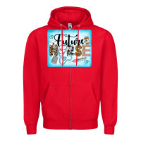 Red Western Future Nurse Zipper Hoodie - LillyAllenDesigns