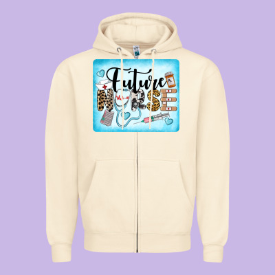Western Future Nurse Zipper Hoodie Designed By Lillyallendesigns