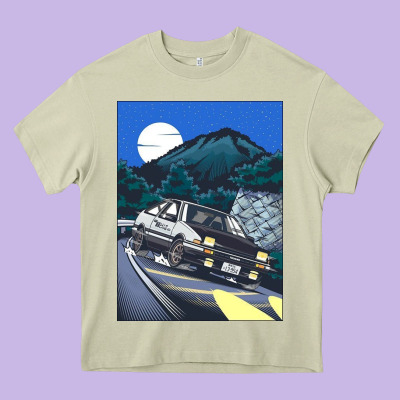 Initial D Poster Hipster Heavy Core Tee Designed By Artchic