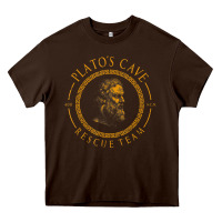 Chocolate Brown platos cave rescue team ancient greek philosophy p Heavy Core Tee - ArtChic