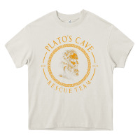 Cream platos cave rescue team ancient greek philosophy p Heavy Core Tee - ArtChic