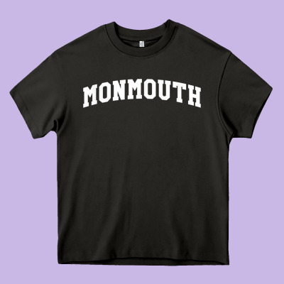 Monmouth Arch Retro University Style Heavy Core Tee Designed By Artchic