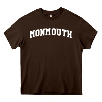 Chocolate Brown Monmouth Arch Retro University Style Heavy Core Tee - ArtChic