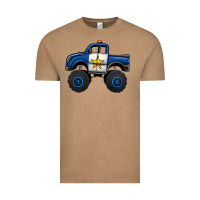 Vintage Coffee police car monster truck Vintage Tee - Jasminsmagicworld