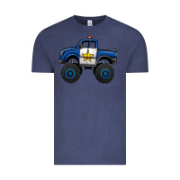 Vintage Denim police car monster truck Vintage Tee - Jasminsmagicworld