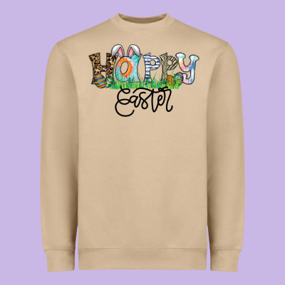 Happy Easter Heavyweight Sweatshirt Designed By Cowhidedigitalart