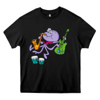 Black squiddly diddly Heavy Core Tee - ArtChic