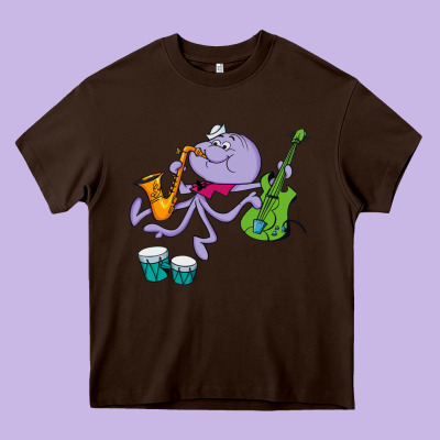 Squiddly Diddly Heavy Core Tee Designed By Artchic