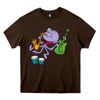 Chocolate Brown squiddly diddly Heavy Core Tee - ArtChic