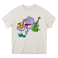 Cream squiddly diddly Heavy Core Tee - ArtChic