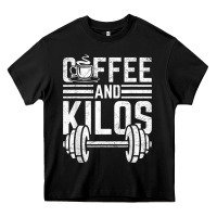 Black Coffee And Kilos Weightlifting Gift Heavy Core Tee - ArtChic