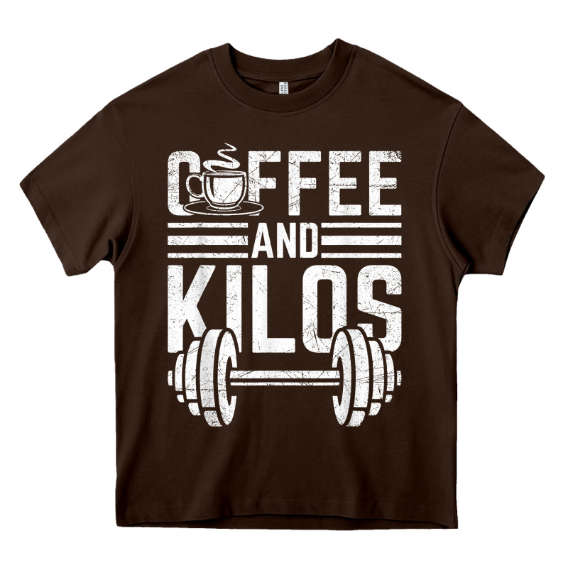 Coffee And Kilos Weightlifting Gift Heavy Core Tee by ArtChic | Teevron