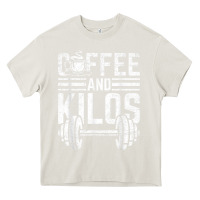 Cream Coffee And Kilos Weightlifting Gift Heavy Core Tee - ArtChic