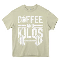 Mossy Coffee And Kilos Weightlifting Gift Heavy Core Tee - ArtChic
