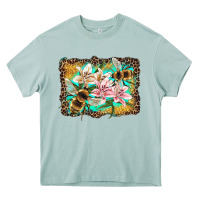 Arona bees and lilies with leopard Heavy Core Tee - Artiststas