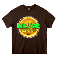 Chocolate Brown MAJOR JACKPOT Design - Pokie Designs Heavy Core Tee - ArtChic