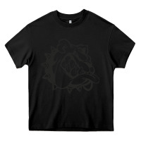 Black english bulldog Heavy Core Tee - ArtChic