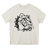 Cream english bulldog Heavy Core Tee - ArtChic