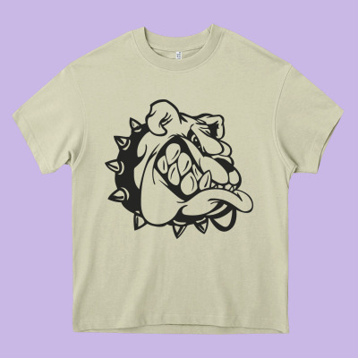 English Bulldog Heavy Core Tee Designed By Artchic
